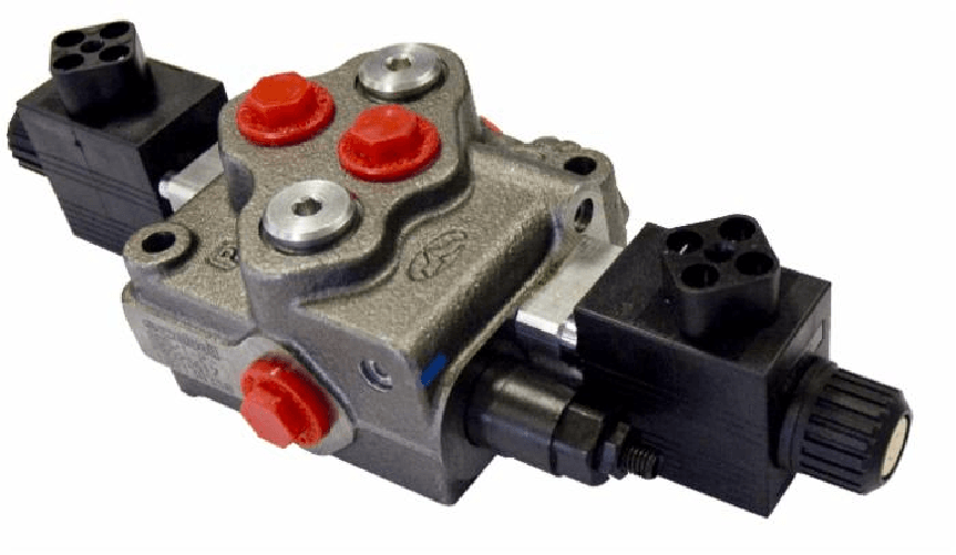 Distributore walvoil modello sd5 a 2 sezioni doppio effetto 40 litri