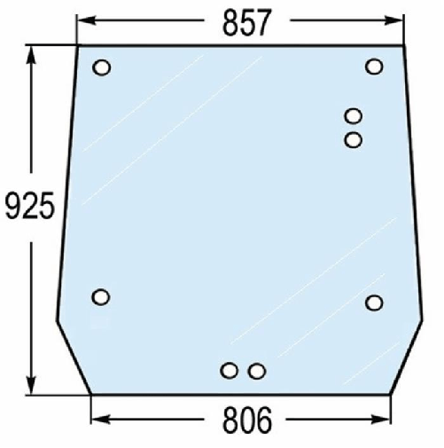 Lunotto posteriore adattabile al riferimento originale CNH 5089562