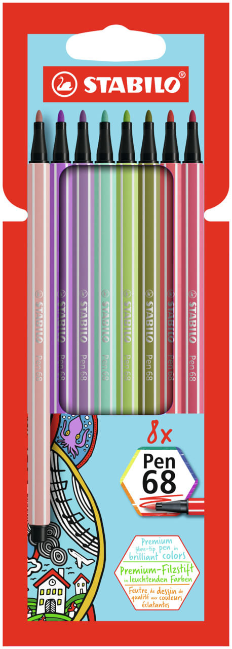 STABILO-Pen-68-marcatore-Colori-assortiti-8-pz