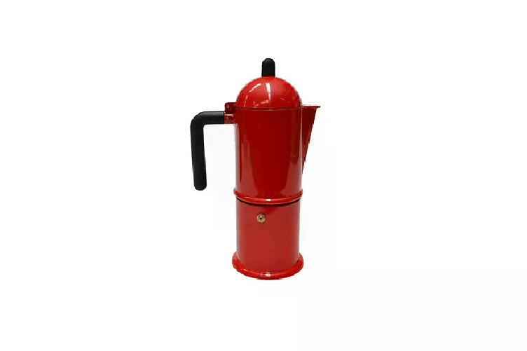 Irmel Caffettiera vintage italiana Florita express alluminio Moka caffè espresso, Rossa