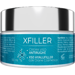 Oggi Belli Xfiller Crema Viso Antirughe Acido Ialuronico Azione Antirughe con X50 HYALUFILLER con Drone Cosmetico Crema