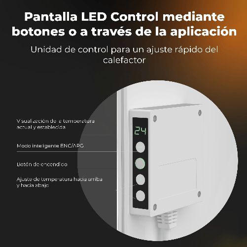 AENO-Infrarot-Heizkorper-Premium-Eco-Smart-LED-GH3S-700W-WH-retail-Interno-Grigio-Riscaldatore-ambiente-elettrico-a