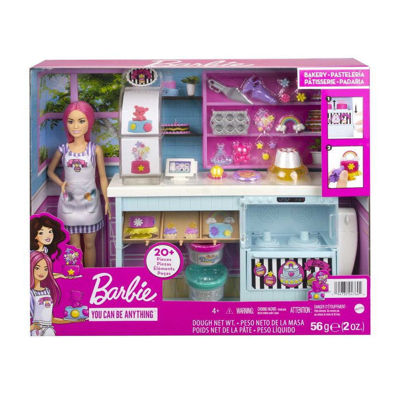 Barbie-Pasticceria---Playset-con-Bambola-e-Postazione-da-Pasticceria---Bambola-da-30-cm---Oltre-20-Accessori-per-Dolci---Regalo-per-Bambini-da-3--Anni