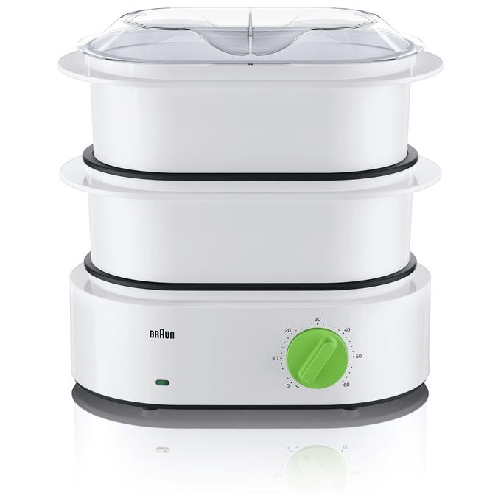 Braun-FS-3000-pentola-a-vapore-2-cestello-i-Superficie-piana-850-W-Verde-Bianco