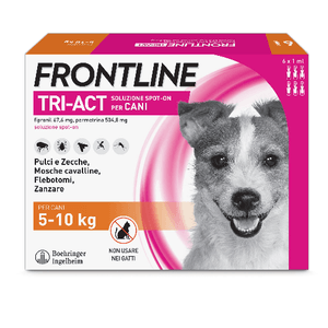 FRONTLINE Triact, 6 Pipette, Cane S (5-10Kg), Antiparassitario per Cani e Cuccioli di Lunga Durata