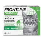 Frontline Carrefour Antiparassitario frontline combo spot on gatti 3 pezzi Gocce contro pulci e zecche per animali