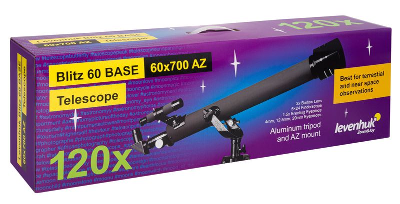 Levenhuk-Blitz-60-Base-Rifrattore-120x-Grigio