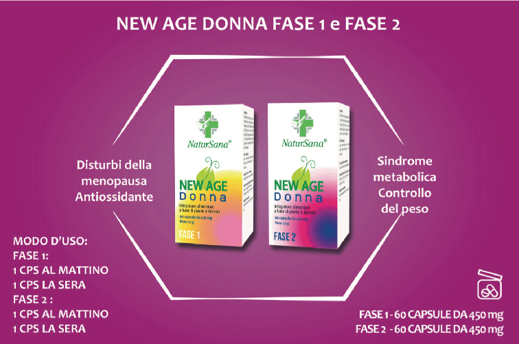 NEW-AGE-DONNA-FASE-1---Benessere-Donna-Menopausa-e-Climaterio---A-base-di-Rodiola-Gynostemma-Griffonia-e-Cimicifuga---Alto-Dosaggio--60-capsule.