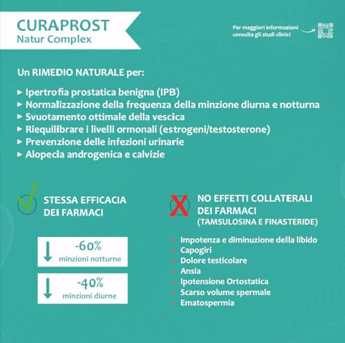 CURAPROST-natur-complex---Funzionalita-della-Prostata-e-delle-Vie-Urinarie---Serenoa-Repens-440-mg-ad-Alto-Dosaggio---Con-Ortica-Zinco-Licopene-Selenio---60-compresse.