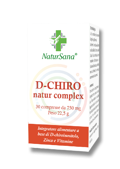 D-CHIRO-natur-complex---Ovaio-Policistico-Equilibrio-Femminile-Acne---Zinco-Vitamina-E-Acido-folico-e-Vitamina-D3---600-mg-di-D-Chiro-Inositolo-per-dose-giornaliera---30-compresse.