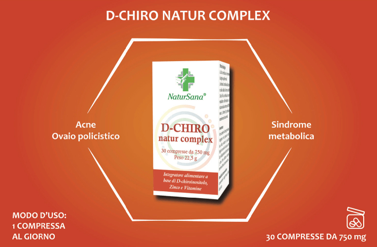 D-CHIRO-natur-complex---Ovaio-Policistico-Equilibrio-Femminile-Acne---Zinco-Vitamina-E-Acido-folico-e-Vitamina-D3---600-mg-di-D-Chiro-Inositolo-per-dose-giornaliera---30-compresse.