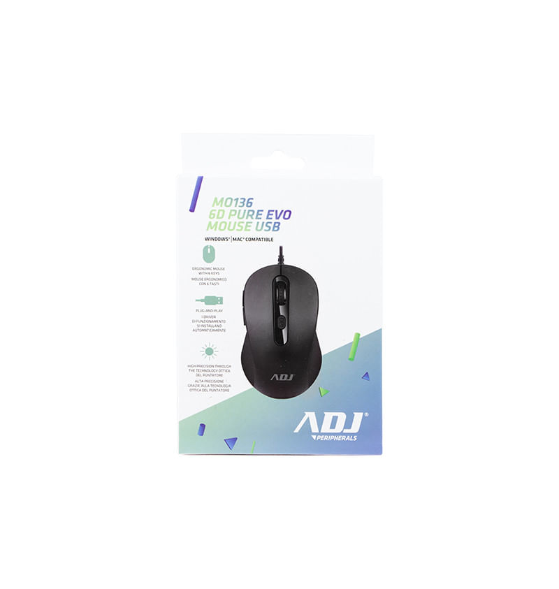 Adj-Pure-Evo-MO136-mouse-Mano-destra-USB-tipo-A-Ottico-3600-DPI