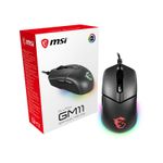 Msi clutch gm11 mouse giocare mancino usb tipo a ottico 5000 dpi