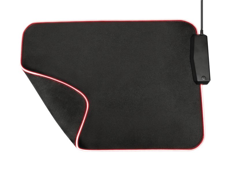 Trust-GXT-765-Glide-Flex-RGB-Tappetino-per-mouse-per-gioco-da-computer-Nero-Rosso