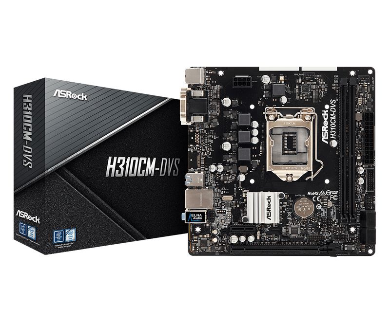 Asrock-H310CM-DVS-Intel®-H310-LGA-1151--Socket-H4--micro-ATX