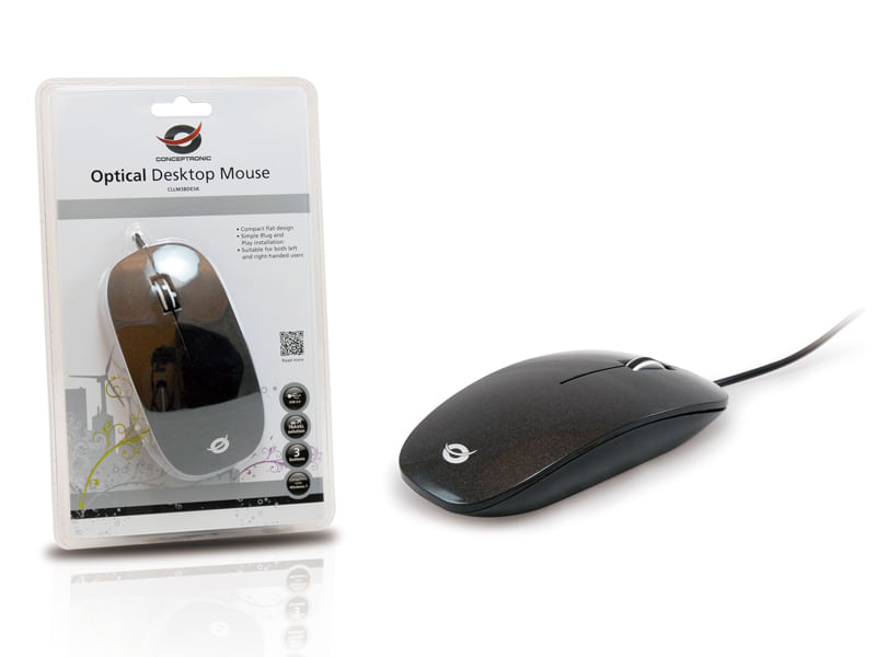 Conceptronic-CLLM3BDESK-mouse-Ambidestro-USB-tipo-A-Ottico-800-DPI
