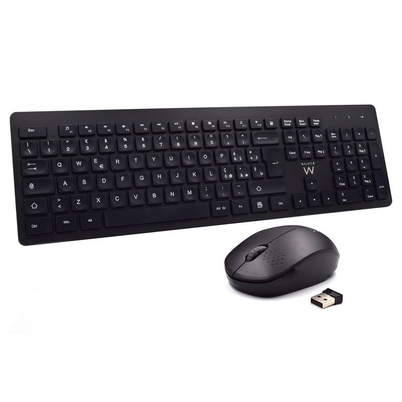 Ewent-EW3255-tastiera-Mouse-incluso-QWERTY-Italiano-Nero