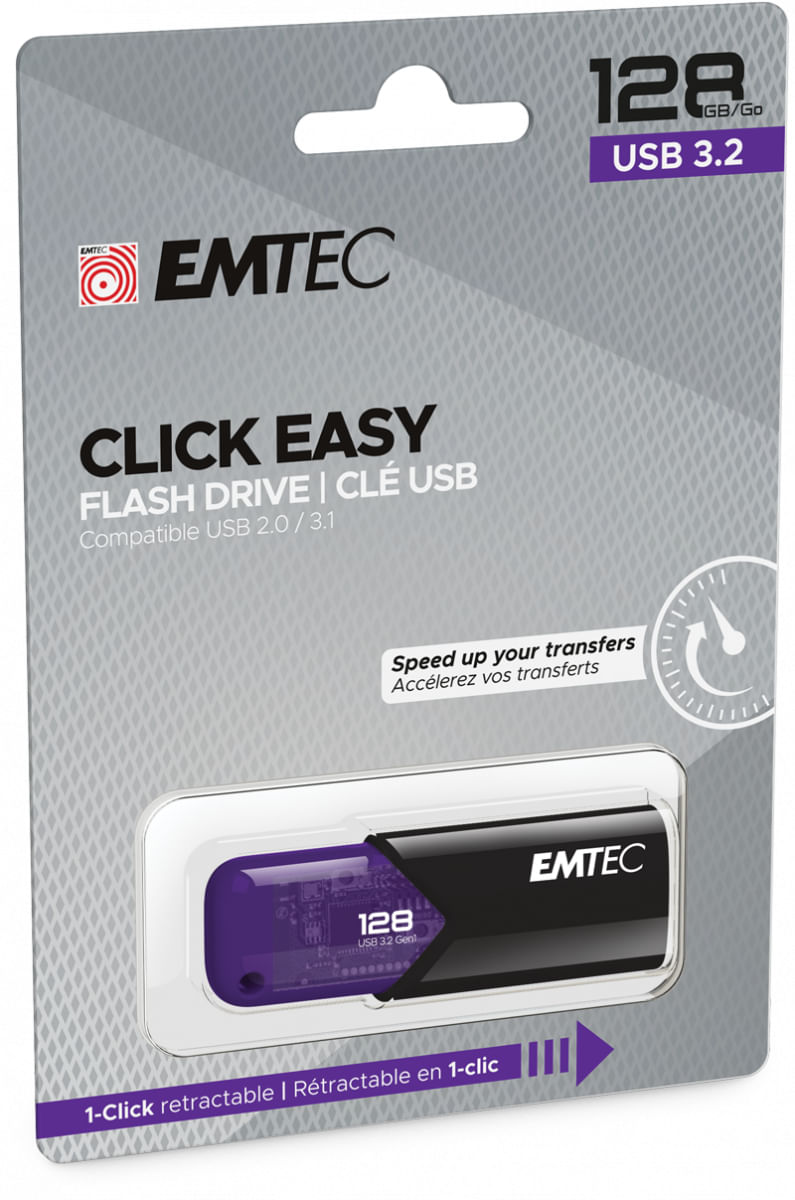 Emtec-Click-Easy-unita-flash-USB-128-GB-USB-tipo-A-3.2-Gen-1--3.1-Gen-1--Nero-Viola