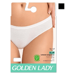 Golden Lady slip in cotone organico, Nero Taglia 5xl