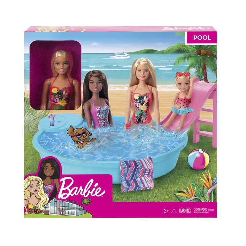 Mattel-Mattel---Piscina-con-Bambola-Barbie-Ghl91