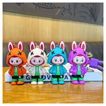 Trade Shop Traesio-1 Portachiavi Con Personaggio Cartoni Animati Labubu Resistente In Silicone Plastica -