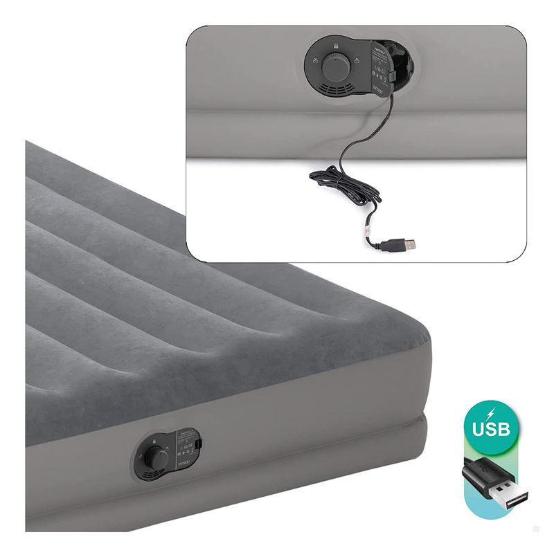 Intex-64114-materasso-ad-aria-Doppio-materasso-Grigio-Unisex