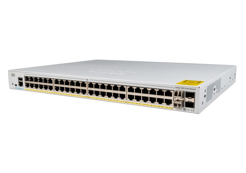Cisco-Catalyst-C1000-48P-4X-L-switch-di-rete-Gestito-L2-Gigabit-Ethernet--10-100-1000--Supporto-Power-over-Ethernet--PoE--Grigio
