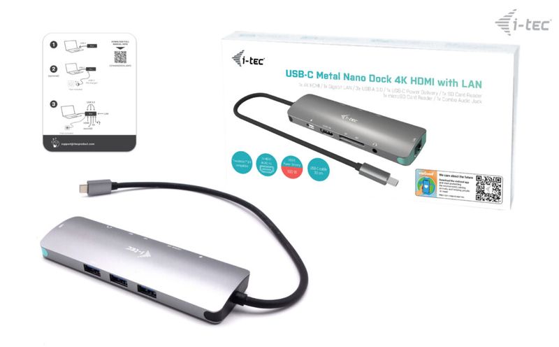 i-tec-Metal-USB-C-Nano-Docking-Station-4K-HDMI-LAN---Power-Delivery-100-W