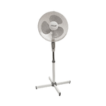 Ventilatore Elettrico a Piantana 40 cm Oscillante Bianco Pale Altezza Regolabile