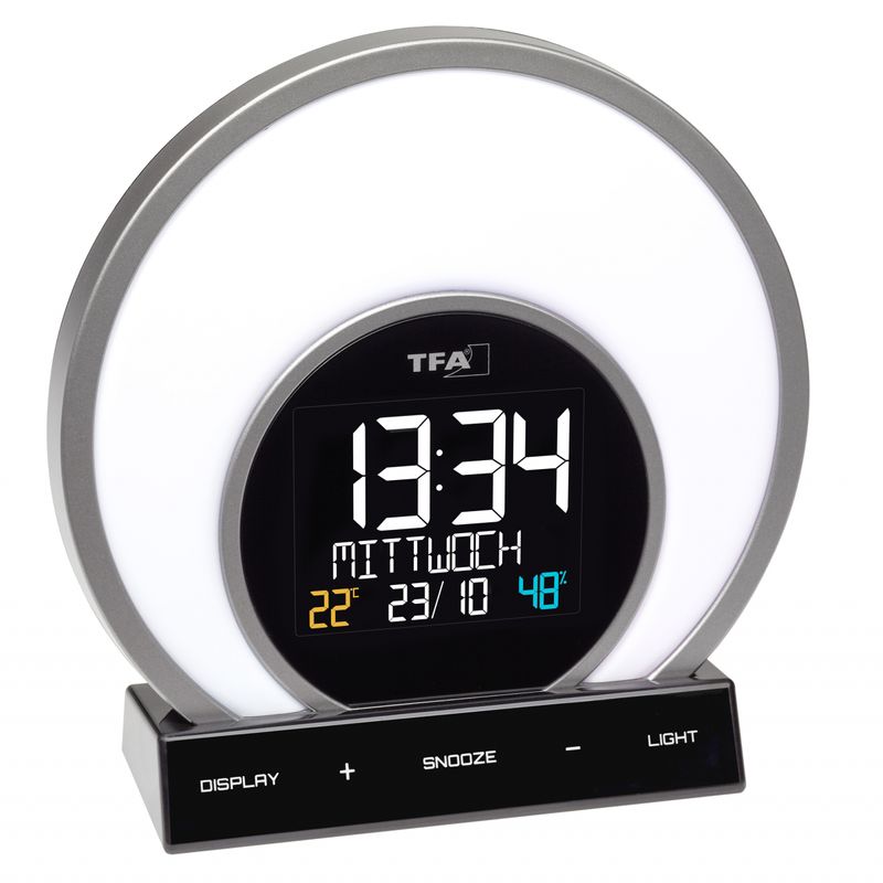 TFA-Dostmann-Soluna-Sveglia-al-quarzo-Nero-Trasparente