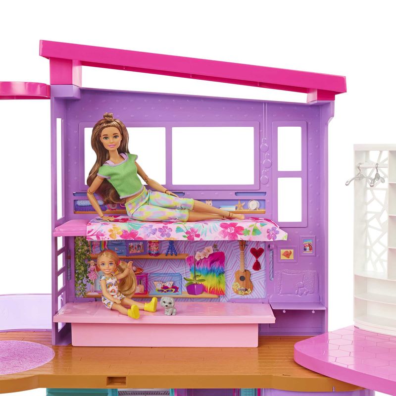 Barbie-Casa-di-Malibu--106-cm--playset-casa-delle-bambole-con-2-piani-6-stanze-ascensore-altalena-e-piu--di-30-pezzi-Giocattolo-per-Bambini-3--Anni