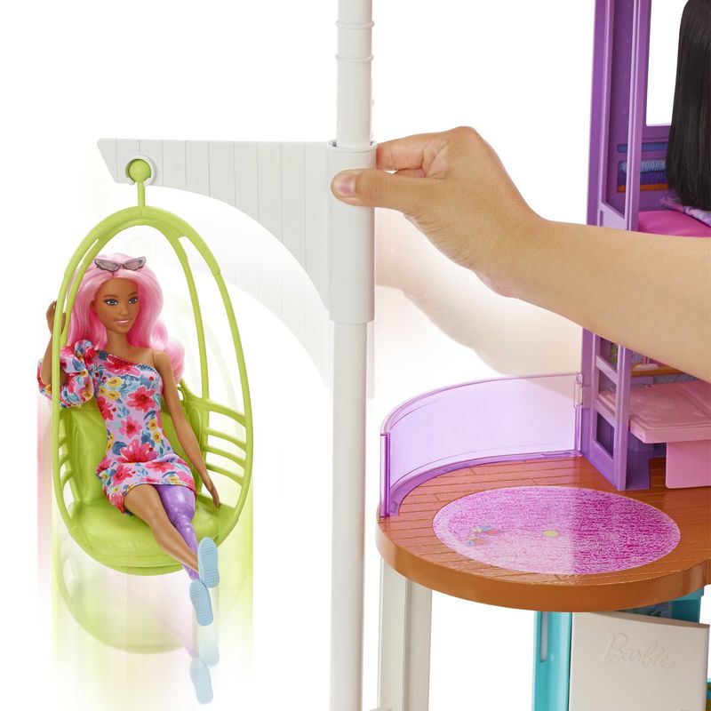 Barbie-Casa-di-Malibu--106-cm--playset-casa-delle-bambole-con-2-piani-6-stanze-ascensore-altalena-e-piu--di-30-pezzi-Giocattolo-per-Bambini-3--Anni