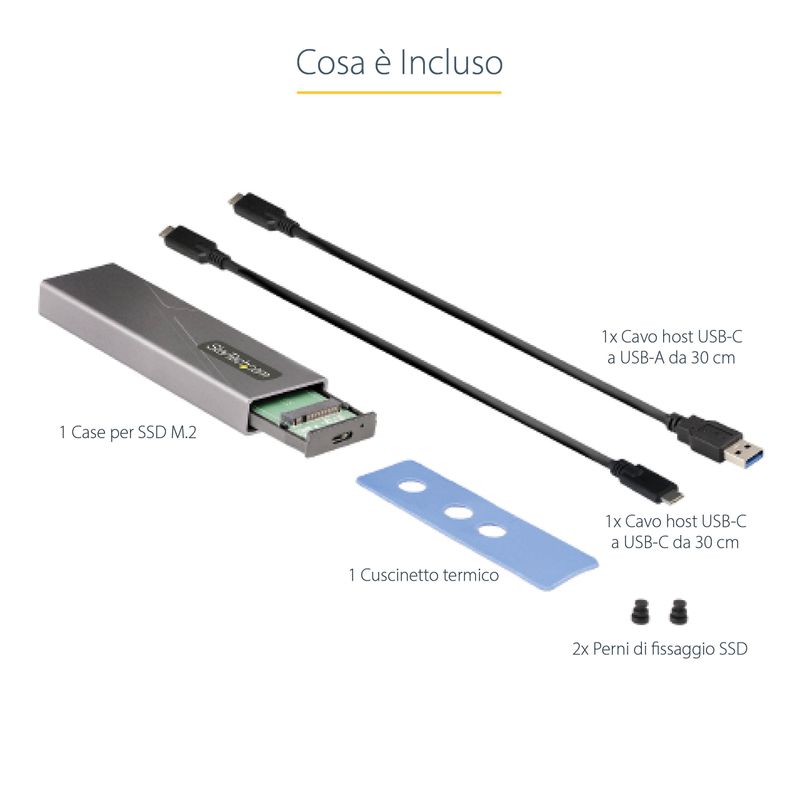 StarTech.com-Box-SSD-M2-NVME---Adattatore-USB-C-10Gbps-a-M.2-NVMe-SATA---Case-Esterno-USB-C--3.0-3.1--in-Alluminio-SSD-M2-PCIe-SATA---Cavi-USB-C-A---Supporta-2230-2242-2260-2280--M2-USB-C-NVME-SATA-