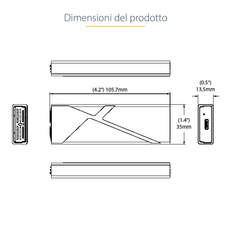 StarTech.com-Box-SSD-M2-NVME---Adattatore-USB-C-10Gbps-a-M.2-NVMe-SATA---Case-Esterno-USB-C--3.0-3.1--in-Alluminio-SSD-M2-PCIe-SATA---Cavi-USB-C-A---Supporta-2230-2242-2260-2280--M2-USB-C-NVME-SATA-