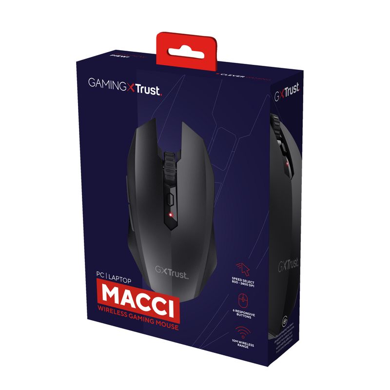 Trust-GXT-115-Macci-mouse-Ambidestro-RF-Wireless-Ottico-2400-DPI