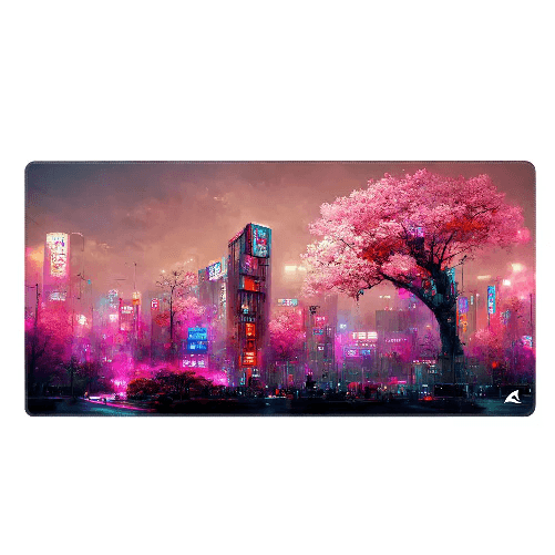 Sharkoon Skiller Sgp40 D4 Mousepad Tappetino Gaming 1000 X 500 X 3  Mm Citta Rosa Neon