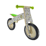 Kiddimoto Kurve bicicletta Legno Verde, Bianco