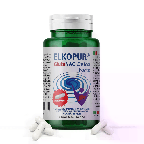 Scen  Elkopur GlutaNAC Detox Forte - Integratore alimentare di L-Glutatione ridotto, N