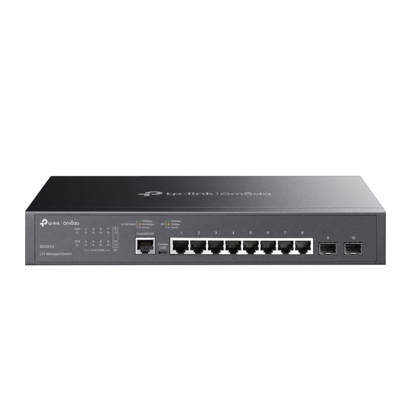 TP-Link-TL-SG3210-Gestito-L2-Gigabit-Ethernet--10-100-1000--Supporto-Power-over-Ethernet--PoE--Nero