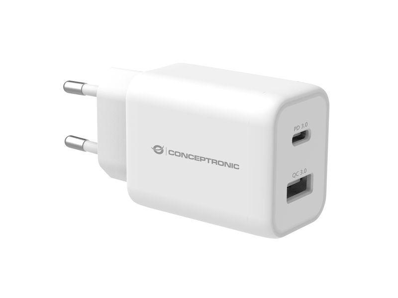 Conceptronic-ALTHEA11W-Caricabatterie-per-dispositivi-mobili-Universale-Bianco-AC-Ricarica-rapida-Interno
