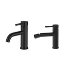 Set Rubinetteria Lavabo e Bidet Colore Nero Opaco