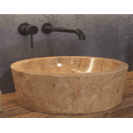 Lavabo Tondo Per Bagno In Marmo Naturale Rosso