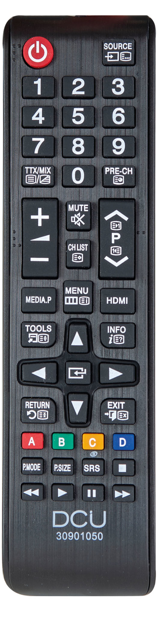 Dcu tecnologic DCU Advance Tecnologic 30901050 telecomando IR Wireless TV Pulsanti