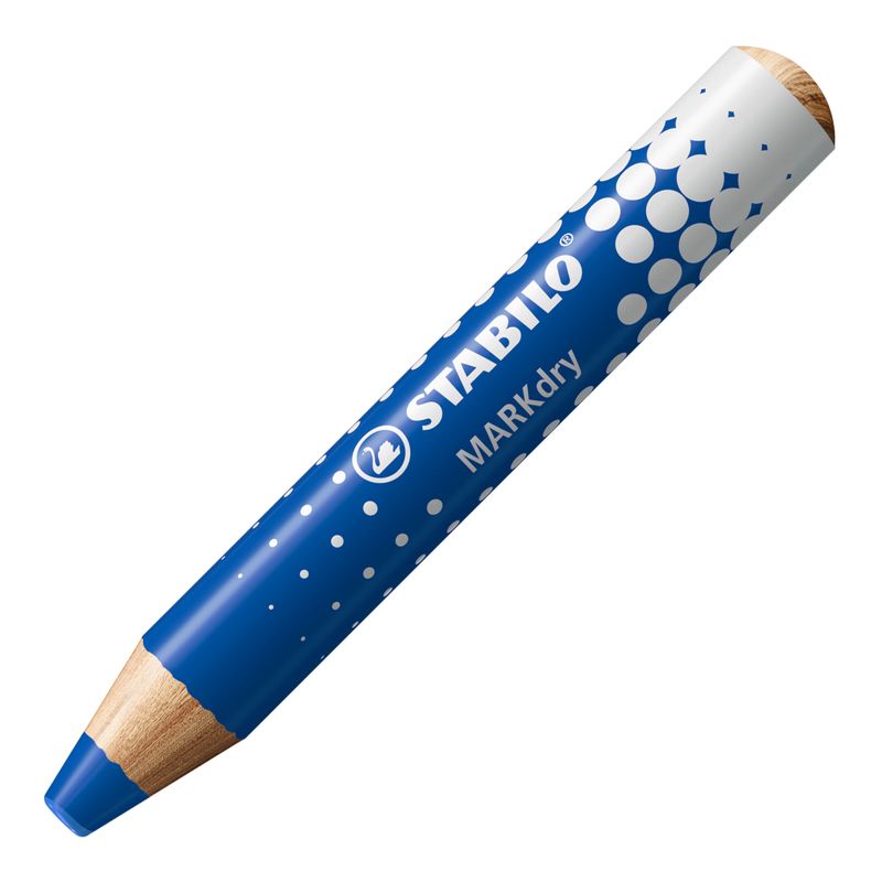 Stabilo-MARKdry-Pennarello-per-lavagna---Mina-XXL-da-10-mm---Legno-certificato-100--CFRP---Colore-blu
