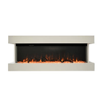 Caminetto elettrico ALARO BIANCO TEMPO STYLE con cornice di legno effetto fuoco 3 colorazioni 750 - 1.500 W