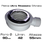 Piatto Doccia Solidstone Pietra Mineral Marmo Bianco H2.8cm - 90x120