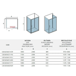 Box Doccia Profili Bianchi Scorrevole 8mm Anticalcare H200 - 74x140