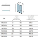 Parete Walkin H200cm Cristallo Trasparente 8mm Anticalcare - 70 cm