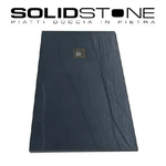 Piatto Doccia Solidstone Mineral Marmo Grafite H2.8cm Effetto Antracite - 70x100