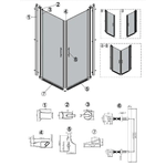 Box Doccia H190 Battente Totale Interno Esterno e Fisso - 120x65 - Ingresso lato corto